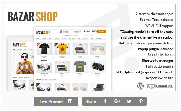 Bazar Shop - Многоцелевая Тема eCommerce Bazar Shop - Многоцелевая Тема eCommerce