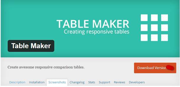 Table Maker - Производитель Таблиц