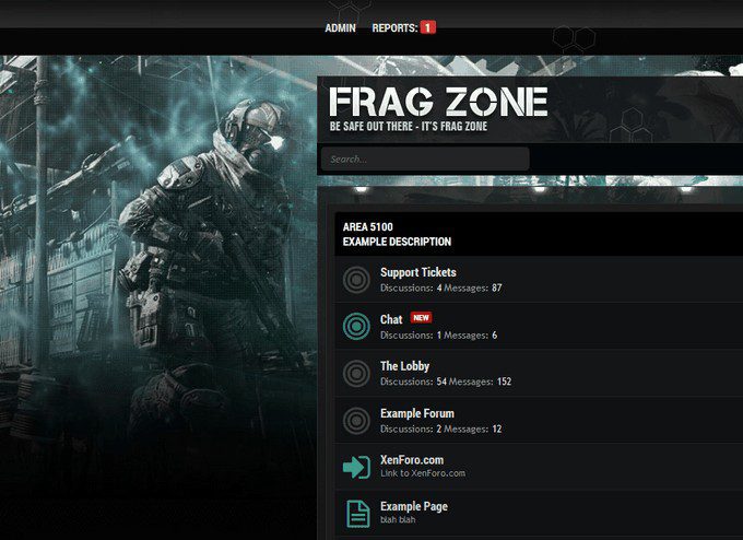 Тема - стиль Frag Zone для Xenforo Тема - стиль Frag Zone для Xenforo