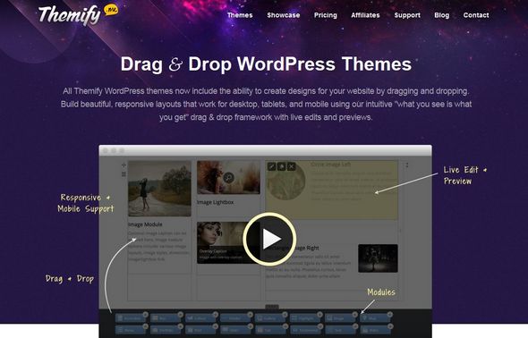 Themify - Builder + Расширения - Drag & Drop Конструктор Страниц для WordPress