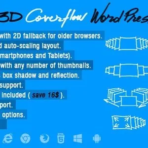 simple 3d coverflow wordpress plugin 300x300 - Simple 3D Coverflow Wordpress Plugin - плагин слайдера с великолепными переходами
