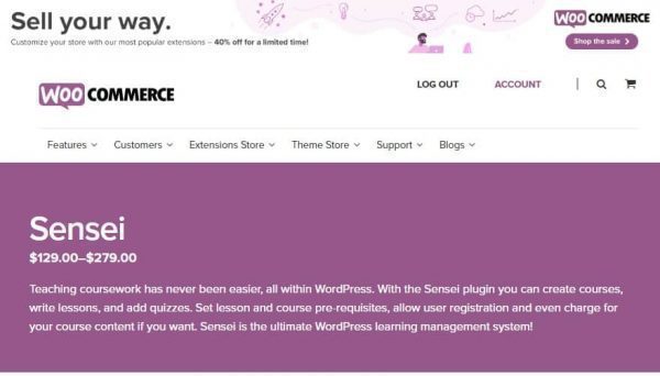 WooCommerce Sensei LMS 600x342 - WooCommerce Paid Courses - Плагин Создания Платных уроков