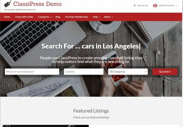 classipress ru 767x530 - ClassiPress – Тема для Доски Объявлений