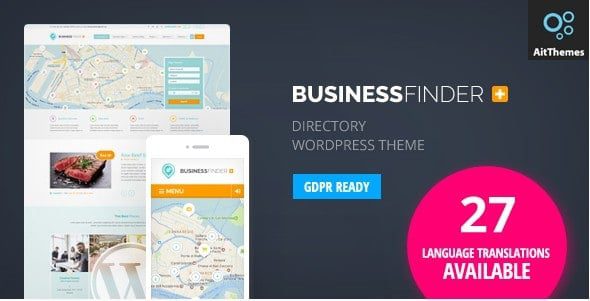 Business Finder - Бизнес поисковик: Каталог объявлений, списков - Тема WordPress