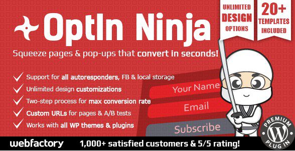 OptIn Ninja - Генератор Страниц Ultimate Squeeze