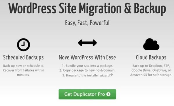 Duplicator Pro - Лучший плагин Миграции сайта и резервного копирования по расписанию