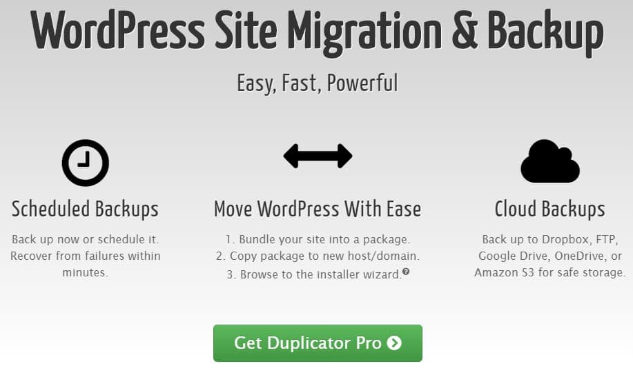 Duplicator Pro - Лучший плагин Миграции сайта и резервного копирования по расписанию