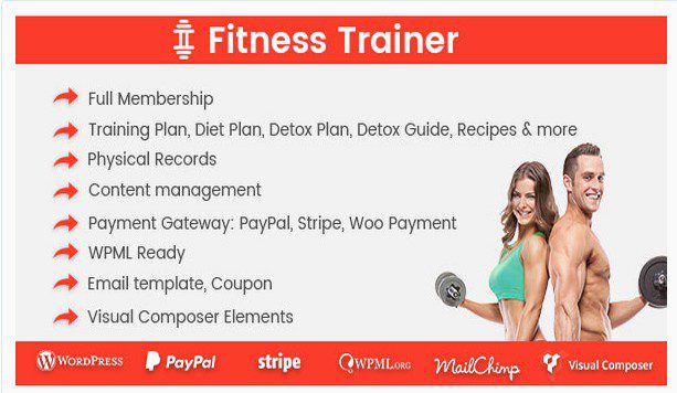 Fitness Trainer - плагин тренингового членства