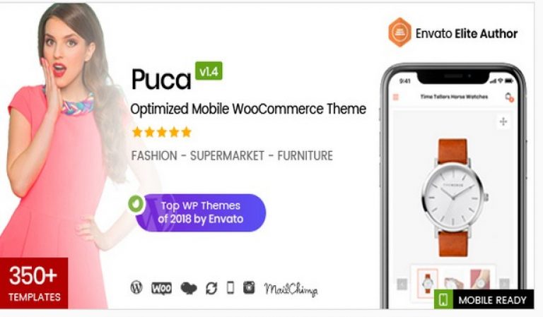 puca 1 768x449 - Puca - Оптимизированная мобильная тема WooCommerce