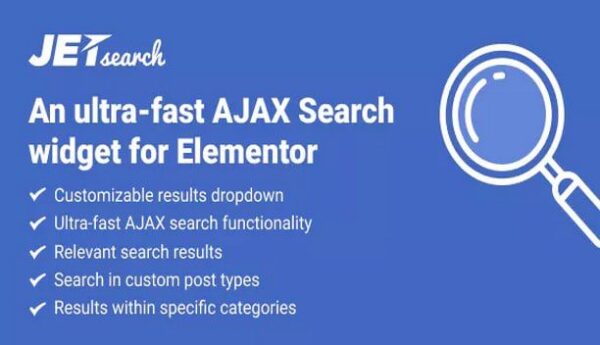 Jet search 600x345 - JetSearch — Сверхбыстрый виджет поиска AJAX для Elementor