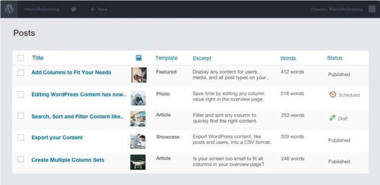 Admin Columns PRO + Add-ons - управление, добавление столбцов в админке