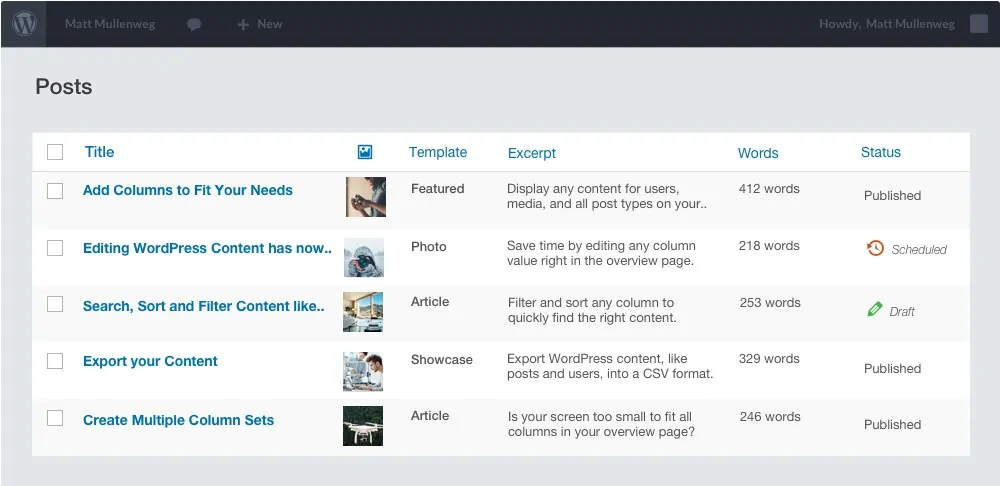 Admin Columns PRO + Add-ons - управление, добавление столбцов в админке