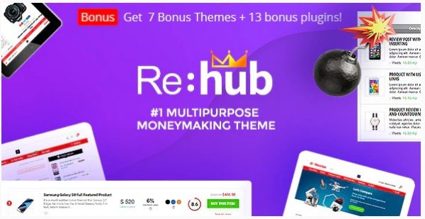 СКАЧАТЬ - тему REHub на русском