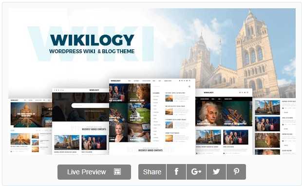 Wikilogy – Wiki & Blog Тема WordPress