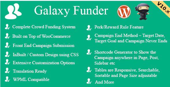 Galaxy Funder - WooCommerce Система Краудфандинга