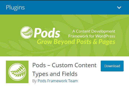 Pods - Пользовательские типы контента и полей. Pods - Пользовательские типы контента и полей.