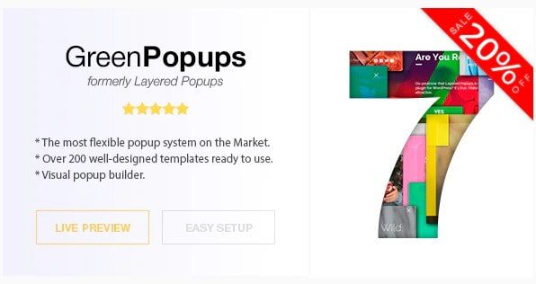 Всплывающее окно плагин для WordPress - Green Popups