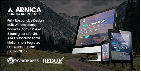 Arnica - Creative Coming Soon WordPress Plugin Arnica - Creative Coming Soon WordPress Plugin