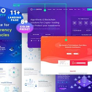 Cryptico - ICO Crypto Landing & Cryptocurrency WordPress тема для Криптовалюты