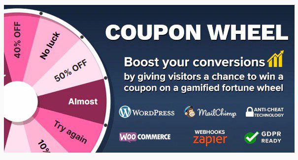 Coupon Wheel For WooCommerce and WordPress - Колесо купонов для WooCommerce и WordPress Coupon Wheel For WooCommerce and WordPress - Колесо купонов для WooCommerce и WordPress