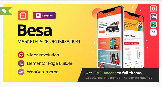 Besa - Elementor Marketplace WooCommerce Theme Besa - Elementor Marketplace WooCommerce Theme