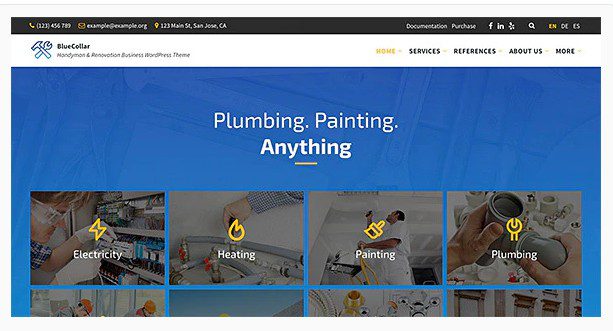 BlueCollar - WordPress тема для бизнеса по ремонту BlueCollar - WordPress тема для бизнеса по ремонту