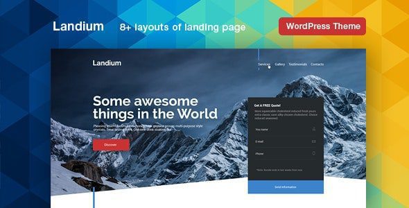 Landium - WordPress Лендинг пейдж тема Landium - WordPress Лендинг пейдж