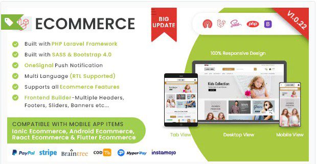 Laravel Ecommerce - универсальный веб-сайт электронной коммерции / магазина с темами и расширенной CMS / панелью администратора Laravel Ecommerce - универсальный веб-сайт электронной коммерции / магазина с темами и расширенной CMS / панелью администратора
