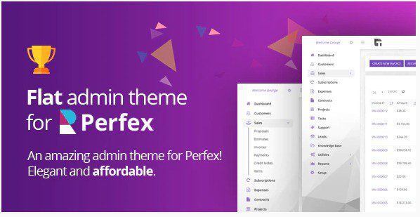 Perfex CRM - плоская админ тема v1.0 Perfex CRM - плоская админ тема v1.0