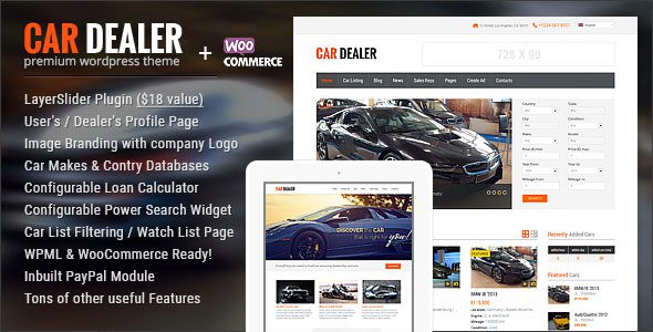 Car Dealer v1.8.0 - Automotive Responsive WordPress Theme NULLED