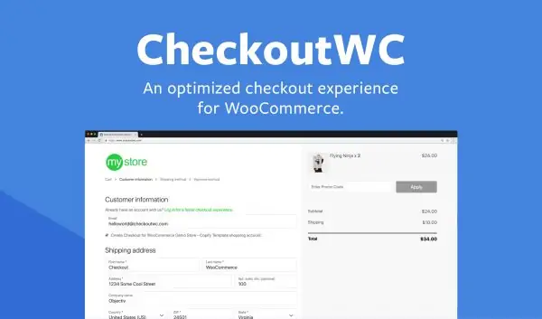 checkout for woocommerce 600x353 - CheckoutWC - Оптимизированная страница оформления заказа для WooCommerce