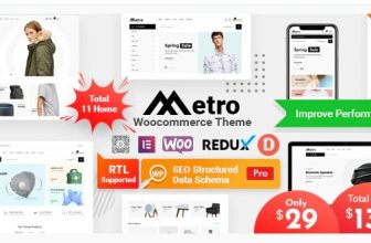 Metro - минимальная тема WordPress для WooCommerce