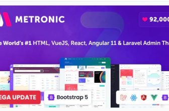 Metronic - Bootstrap 4/5 HTML, VueJS, React, Angular 11 и Laravel тема панели администратора
