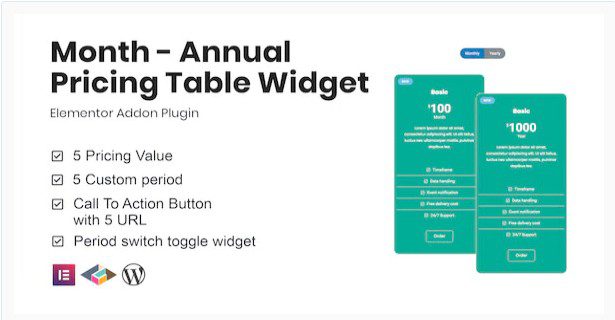 Month v1.1.0 - Annual Pricing Table Widget For Elementor Month v1.1.0 - Annual Pricing Table Widget For Elementor