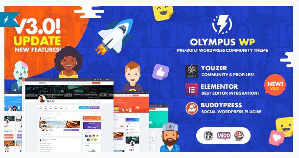 Olympus v3.30 - Powerful BuddyPress Theme for Social Networking Olympus v3.30 - Powerful BuddyPress Theme for Social Networking
