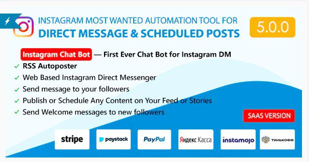 DM Pilot v5.0.0 - Instagram Chat Bot, Web Direct Messenger & Scheduled Posts - nulled DM Pilot v5.0.0 - Instagram Chat Bot, Web Direct Messenger & Scheduled Posts - nulled