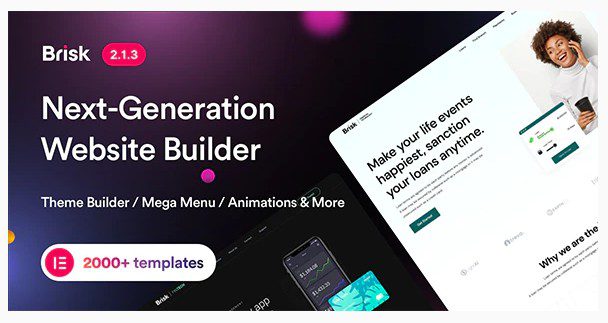 Brisk - многоцелевая WordPress тема на Elementor Brisk - многоцелевая WordPress тема на Elementor