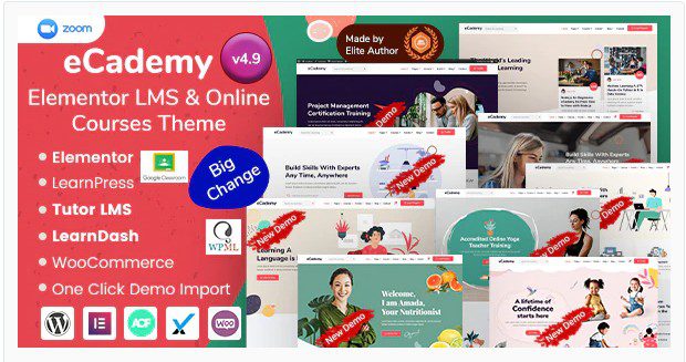 eCademy v4.9 - WP Тема обучения LMS и онлайн-курсов на Elementor eCademy v4.9 - WP Тема обучения LMS и онлайн-курсов на Elementor