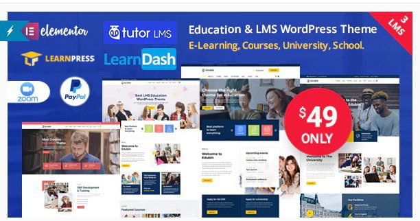 Edubin - LMS WordPress тема для образования Edubin - LMS WordPress тема для образования