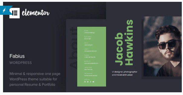 Fabius v1.0 - WordPress тема Резюме Fabius v1.0 - WordPress тема Резюме