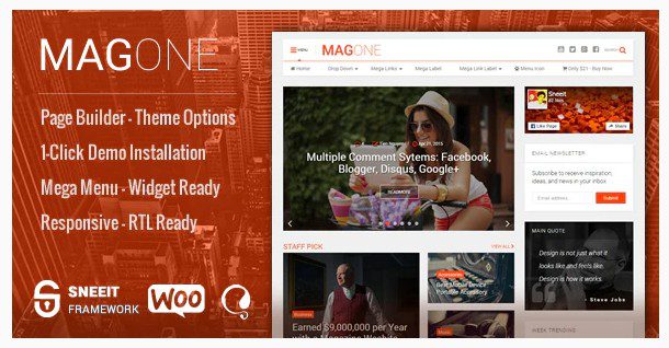 MagOne - адаптивная тема WordPress для журналов и новостей MagOne - адаптивная тема WordPress для журналов и новостей