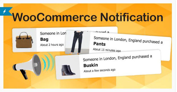 WooCommerce Notification - Всплывающее окно последних продаж - Дополнительные продажи - увеличение продаж.