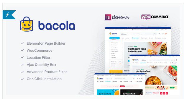 Bacola - eCommerce тема для продуктового магазина Bacola - eCommerce тема для продуктового магазина