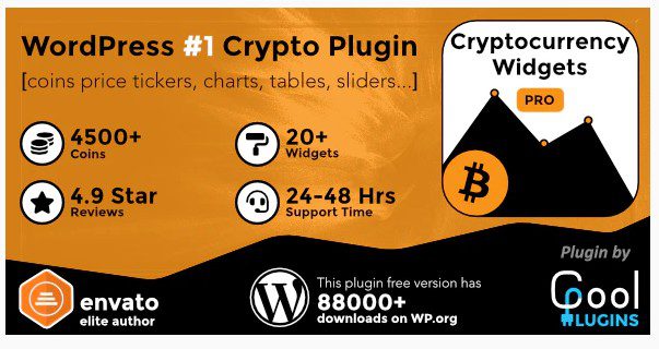 Cryptocurrency Widgets Pro - плагин криптовалюты для WordPress