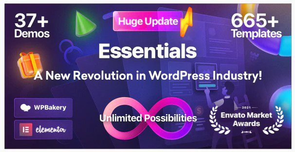 Essentials - Nulled - Многоцелевая WordPress тема