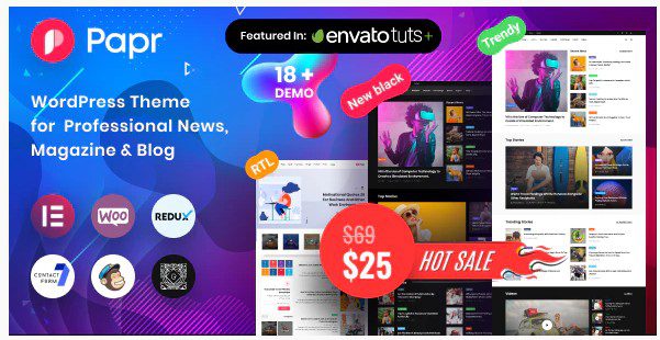 Papr - News Magazine WordPress Theme - WordPress Тема для новостного журнала Papr - News Magazine WordPress Theme - WordPress Тема для новостного журнала