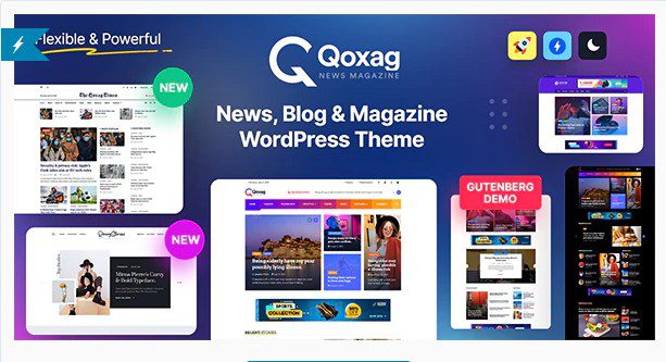 Qoxag v1.0.8 - тема для новостного журнала WordPress Qoxag - WordPress News Magazine Theme