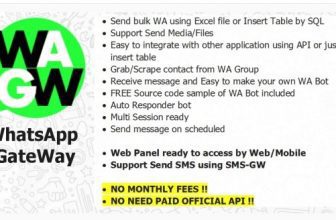 WA-GW - WhatsApp и SMS GateWay (Blast и Chatbot) с поддержкой SAAS