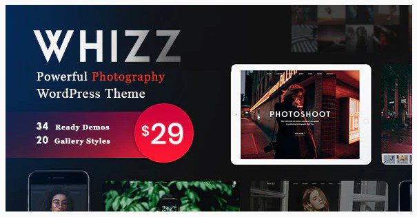 Whiz Photography WordPress - тема фотографий