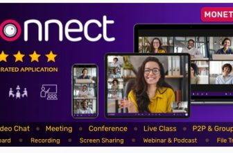 Connect - Живой видеочат, Конференция, Живой урок, Встреча, Вебинар, Белая доска, Передача файлов, Чат